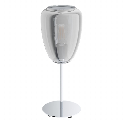 svítidlo EGLO  ALOBRASE stolní lampa 40W/E27 chrom/kouřová černá