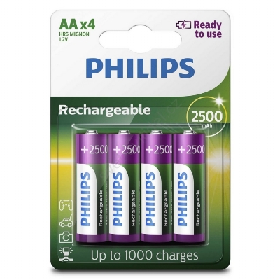 baterie tužková R 6 B4  2500mAh nabíjecí PHILIPS