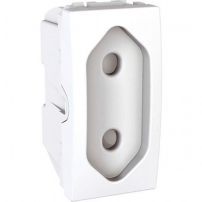 zásuvka UNICA Polar pro ploché vidlice