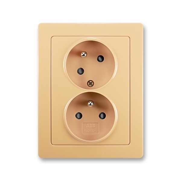 Dvojzásuvka ABB SWING / SWING L kompletní světle šedá 5513J-C02357