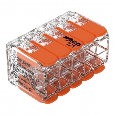 svorka WAGO 10x0,2-4mm  221-420 oranžová páčka