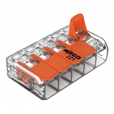 svorka WAGO  5x0,5-6mm  221-615 oranžová páčka