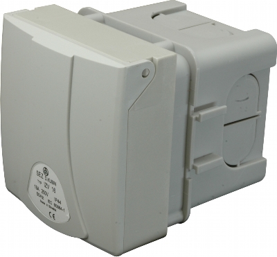Zásuvka vestavná SEZ 16A 250V pod omítku IP44